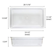 Thunder Group Full size 6 inch deep polycarbonate food pan, comes in each view 3