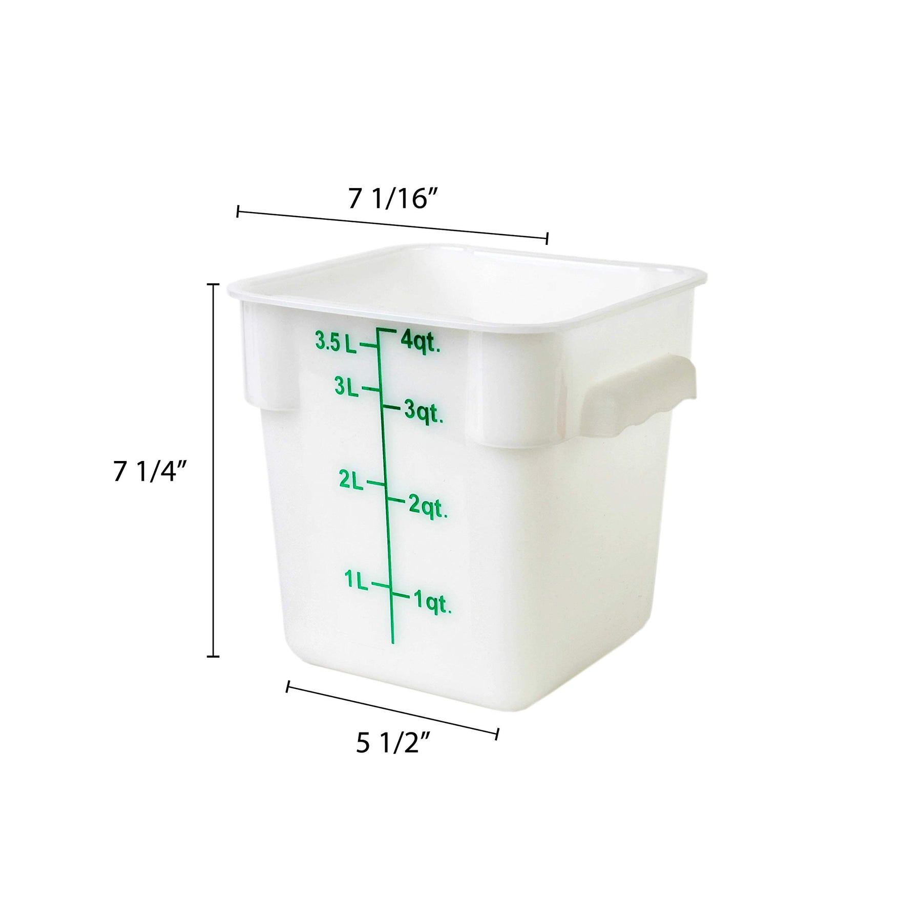 Thunder Group PLSFT004PP Food Storage Container 4 Quart Square view 2