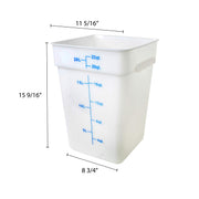 Thunder Group PLSFT022PP Food Storage Container 22 Quart Square view 2