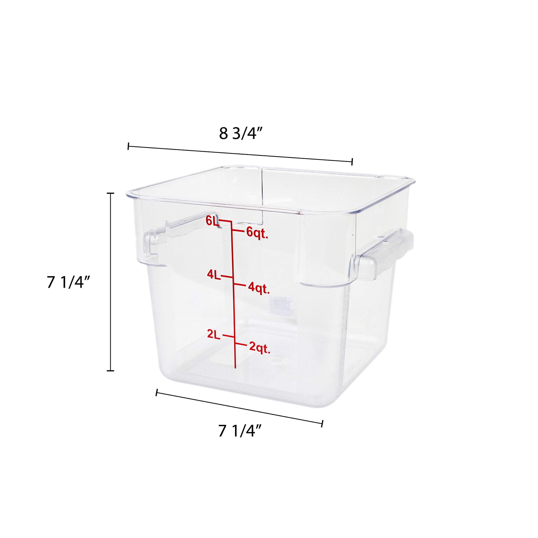 Thunder Group PLSFT006PC Food Storage Container 6 Quart Square view 2