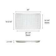 Thunder Group Doughnut basket - nickel plated 16 x 26 x 2 inch, comes in each view 2