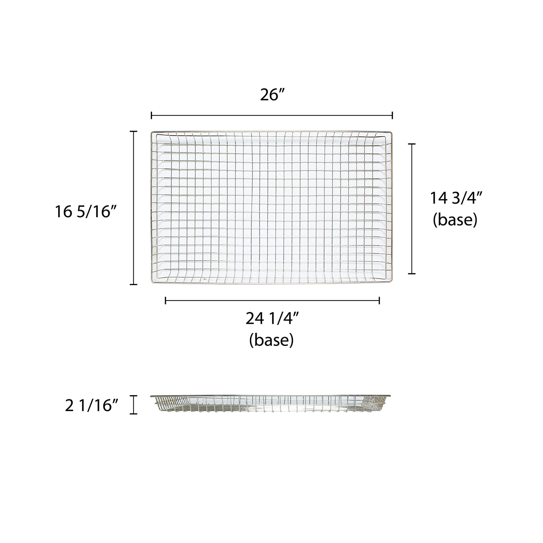 Thunder Group Doughnut basket - nickel plated 16 x 26 x 2 inch, comes in each view 2