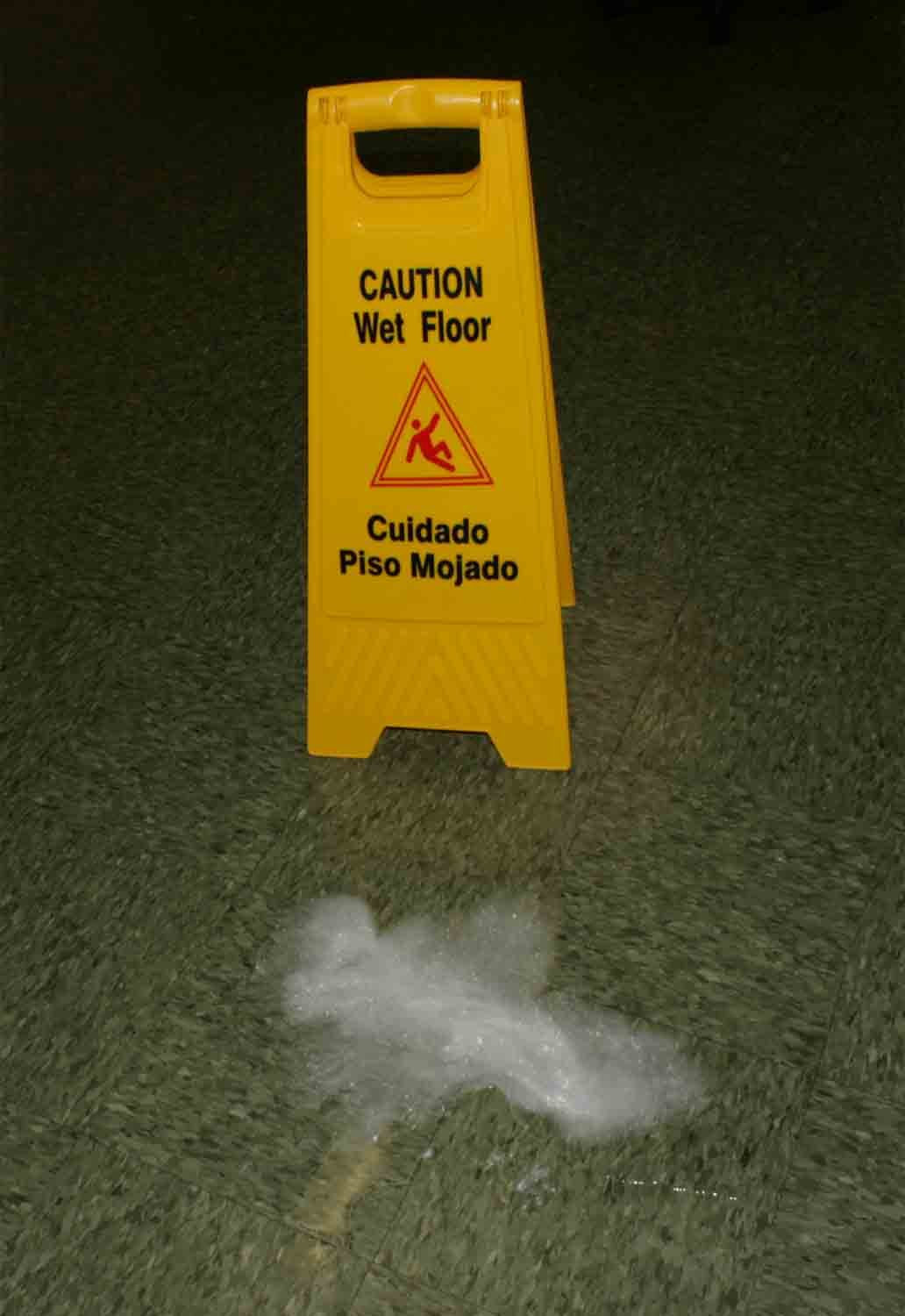 Thunder Group PLWFC024 Safety Floor Sign "Caution/Wet Floor" 24" Tall X 12" Wide view 2