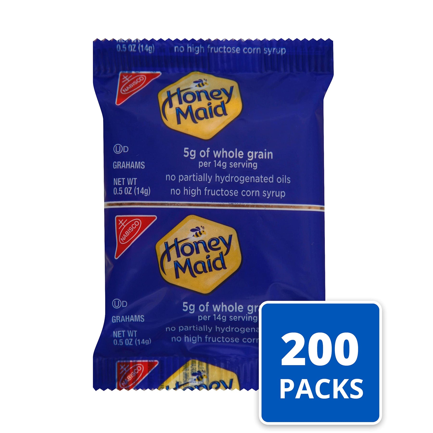 Honey Maid Graham Crackers, Bulk Lunch Snacks, 200 - .5 oz Snack Packs view 2