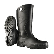 DUNLOP Chesapeake Rubber Boots for Men & Women – PVC - Waterproof - Lightweight Garden, Fishing & Rain Boots with Soft Toe and Wide Calf – Black – Size 3–15