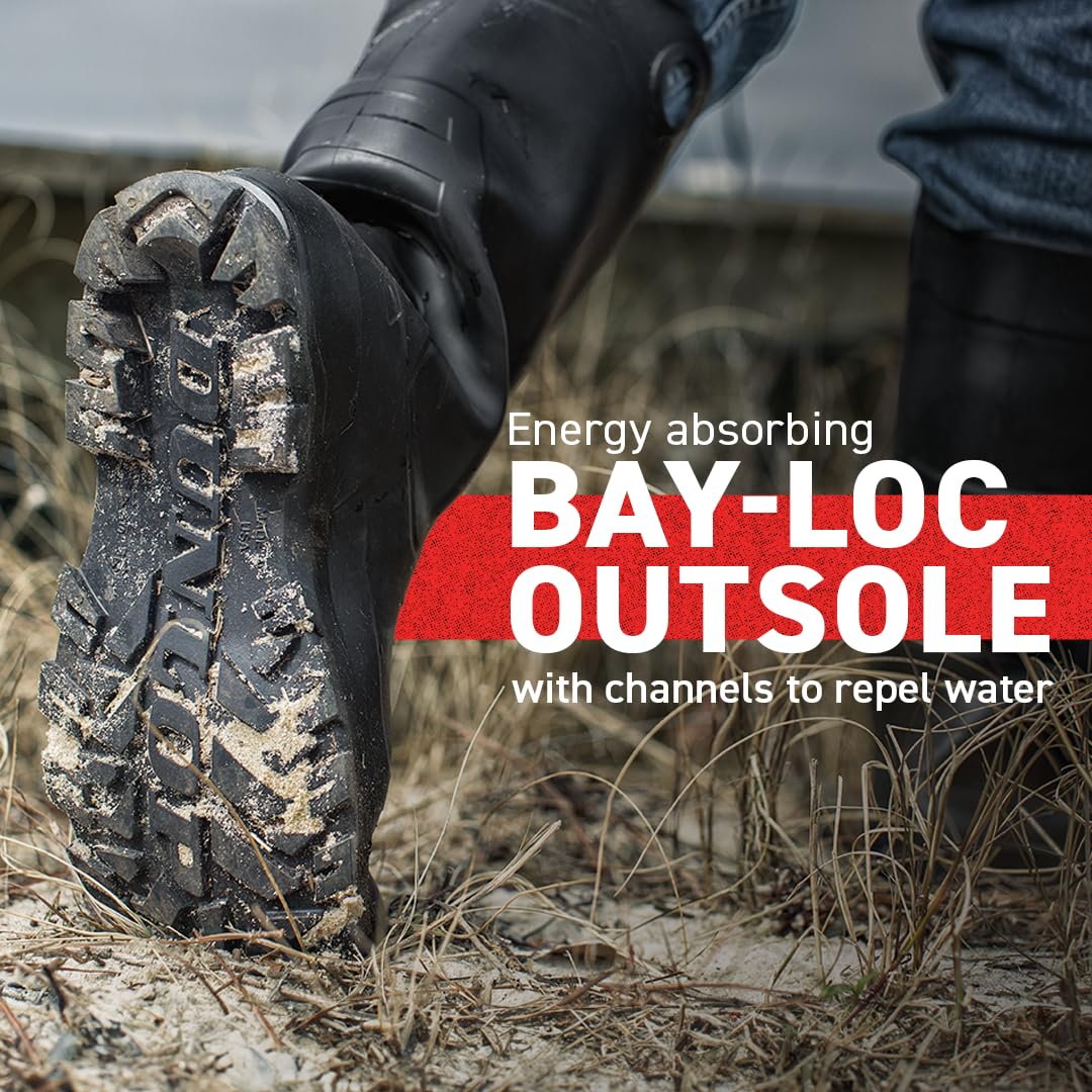 DUNLOP Chesapeake Rubber Boots for Men & Women – PVC - Waterproof - Lightweight Garden, Fishing & Rain Boots with Soft Toe and Wide Calf – Black – Size 3–15 view 5