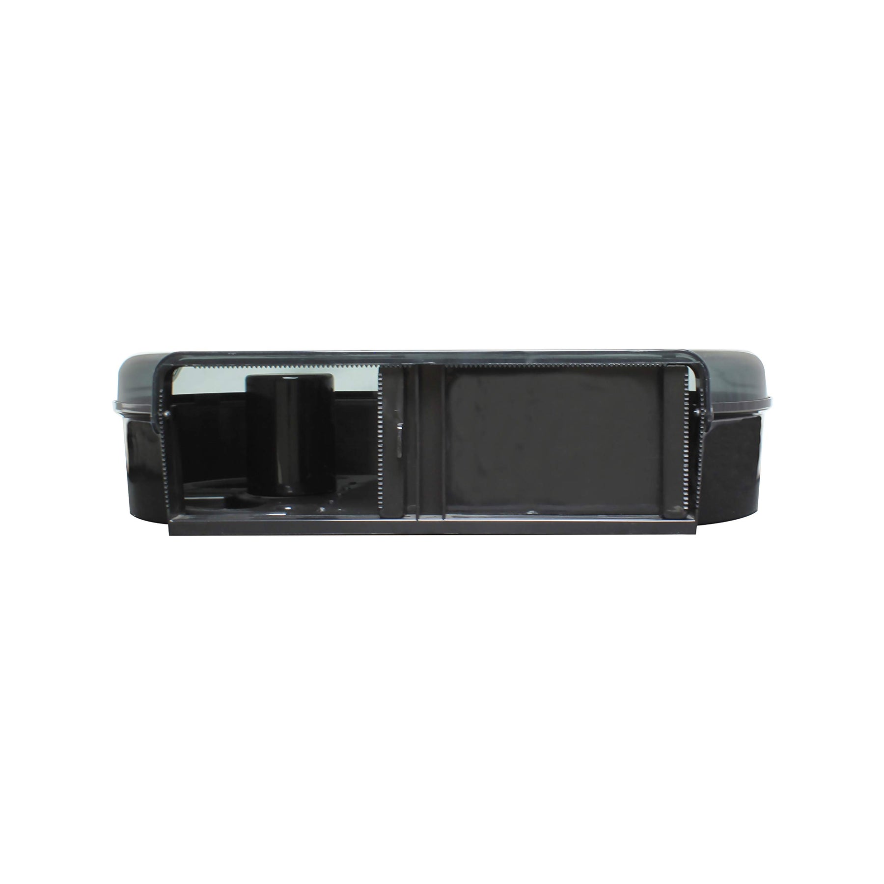 Thunder Group PLRPD396 Jumbo Twin Tissue Dispenser, 19" x 5" x 12-1/4", Full-Swing Replaceable Cover, Key-Lock, Holds up to (2) 9" Dia. Rolls, Plastic, tranparent view 3