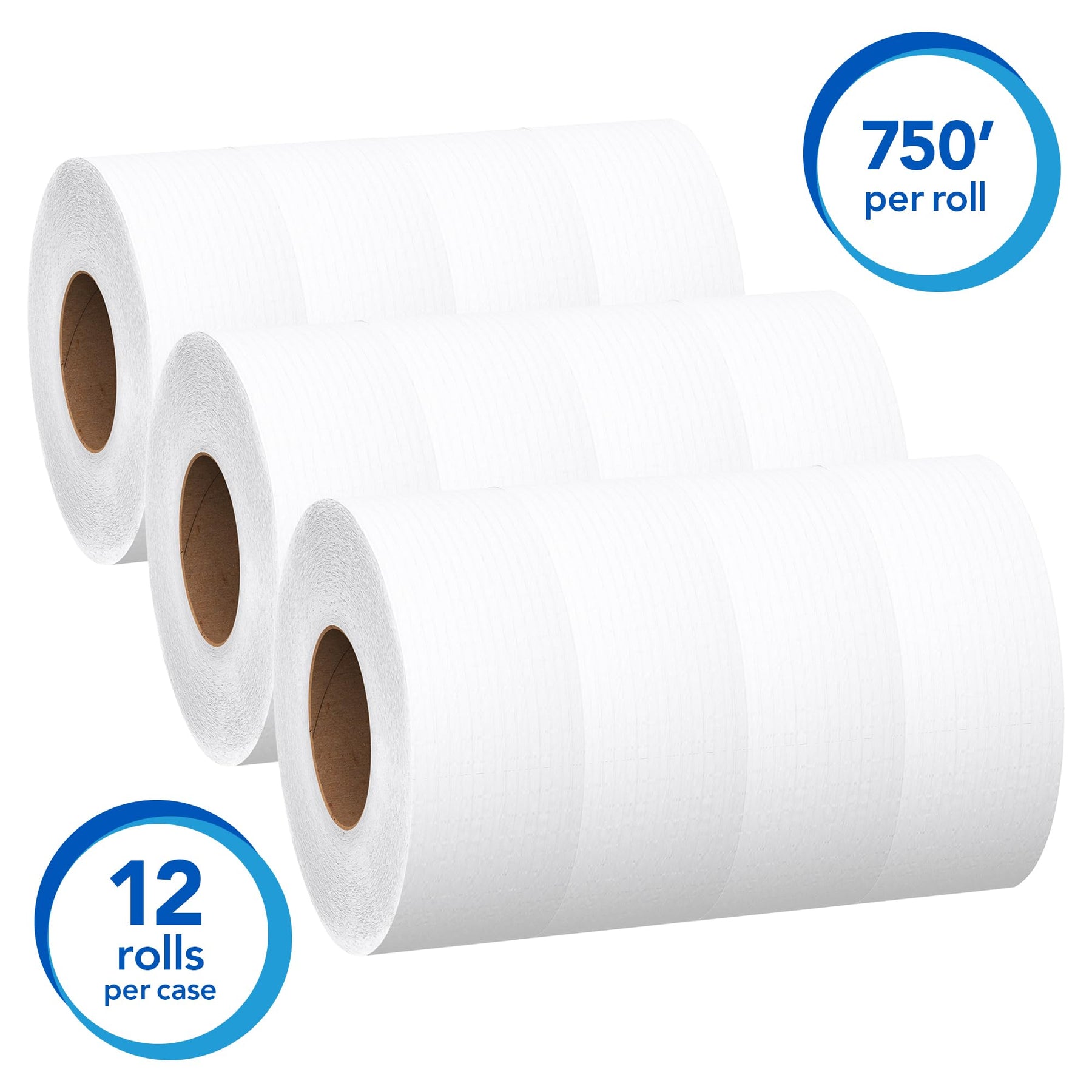 Scott Professional Jumbo Roll Toilet Paper, Bulk, 12 Rolls x 750' (07304) view 2