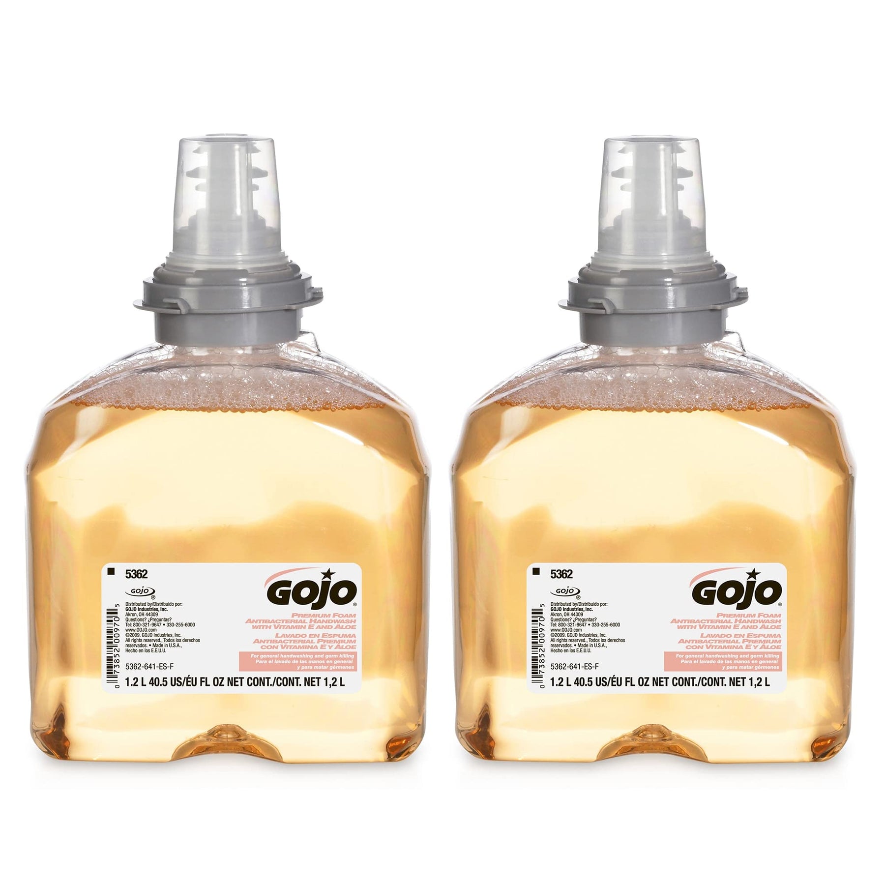 GOJO TFX Antibacterial Foam Soap Refill, Fruit Scent, 2c tx 1200 mL-5362-02