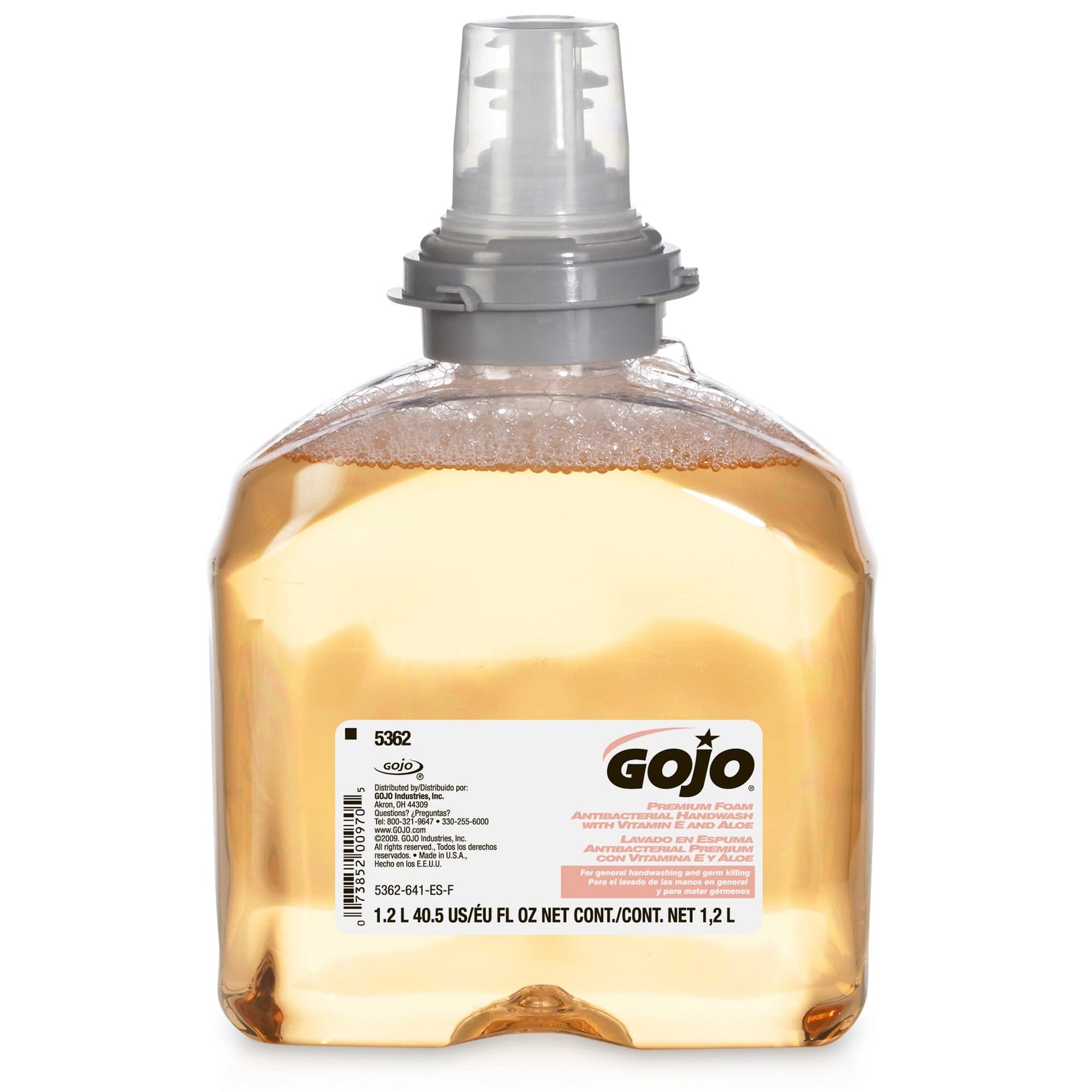 GOJO TFX Antibacterial Foam Soap Refill, Fruit Scent, 2c tx 1200 mL-5362-02 view 2