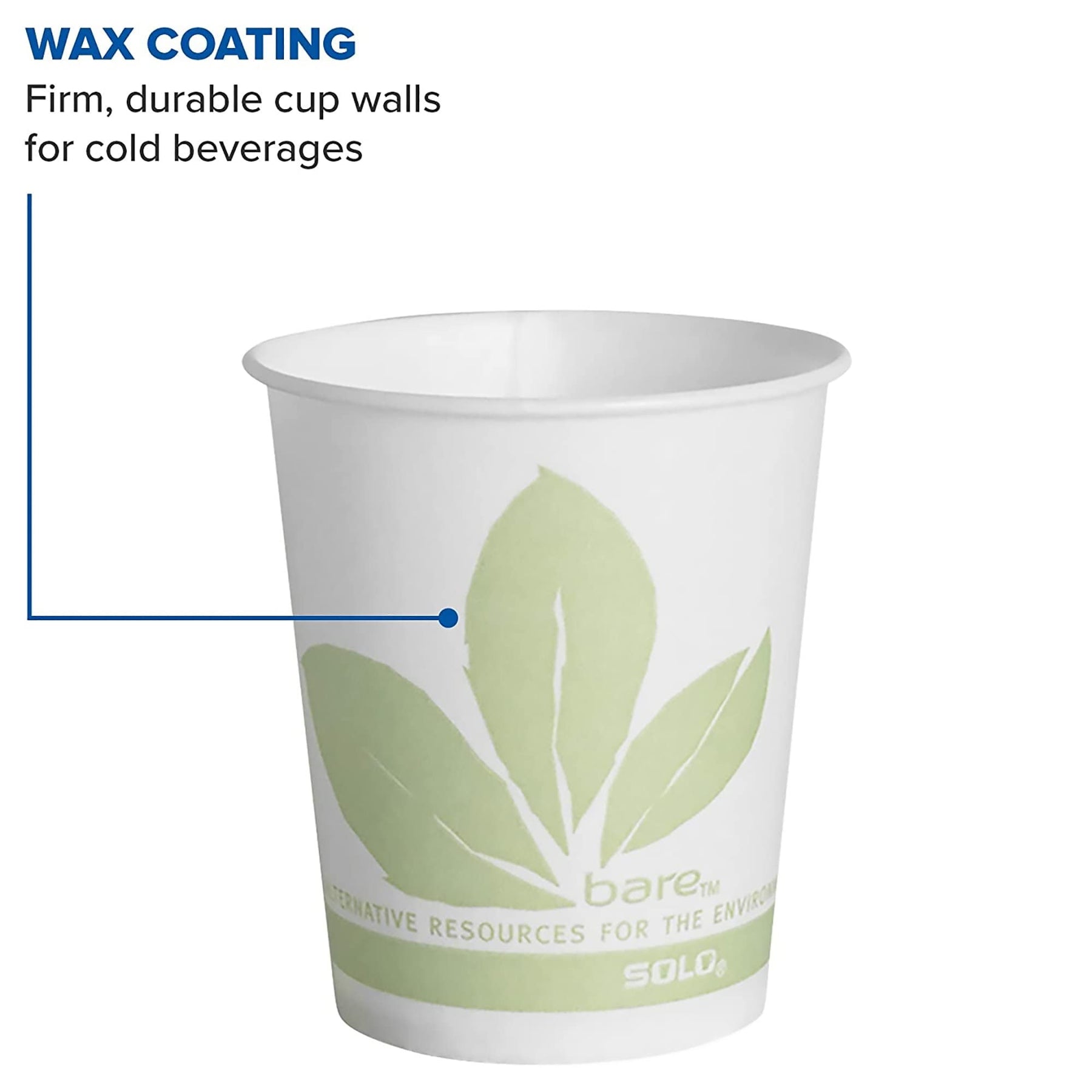 SOLO R53BB-JD110 Treated Paper Water/Refill Cup, 5 oz. Capacity, 2.5" x 2.8", Bare (Case of 3,000) view 5