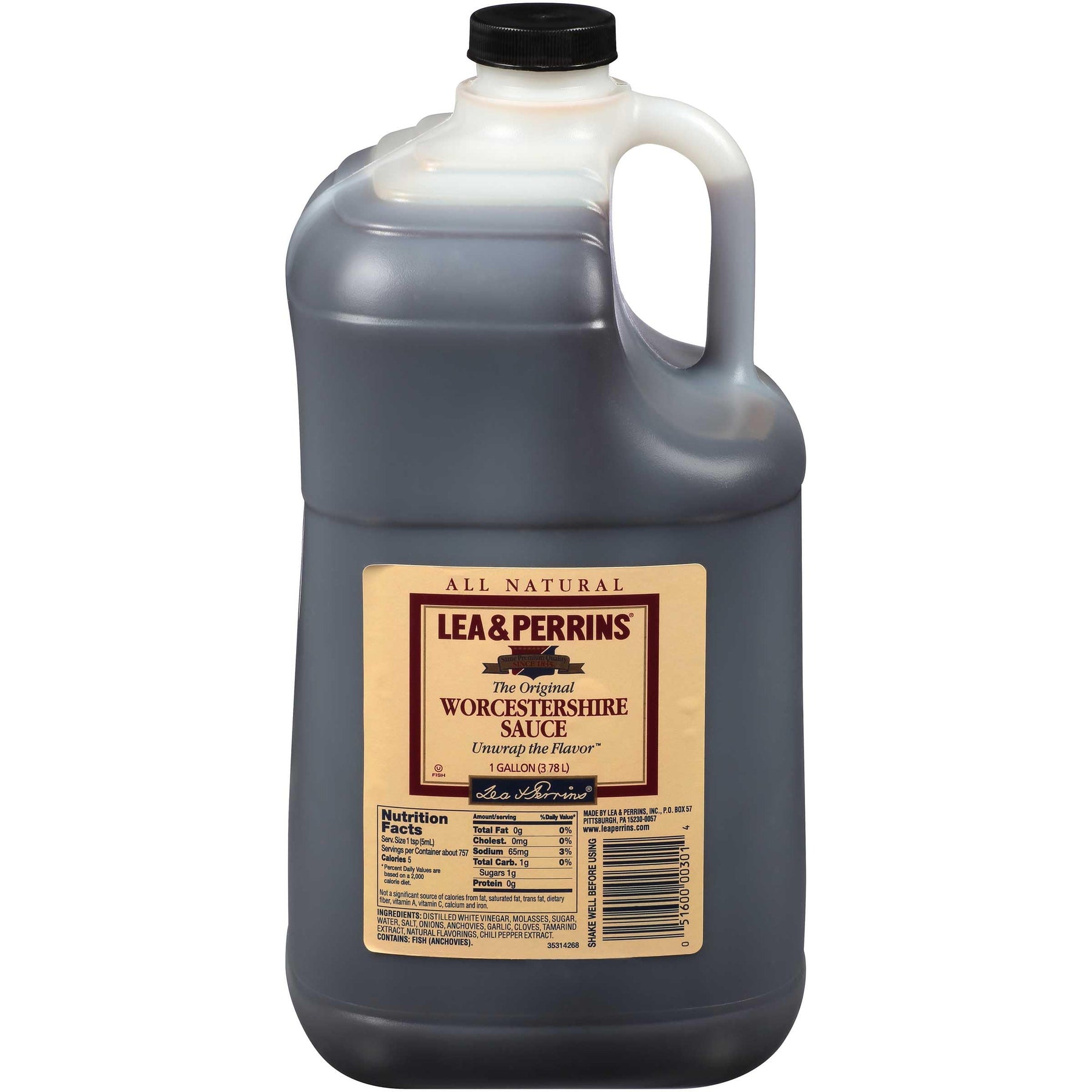 Lea & Perrins The Original Worcestershire Sauce, 1 Gallon (Pack of 3)