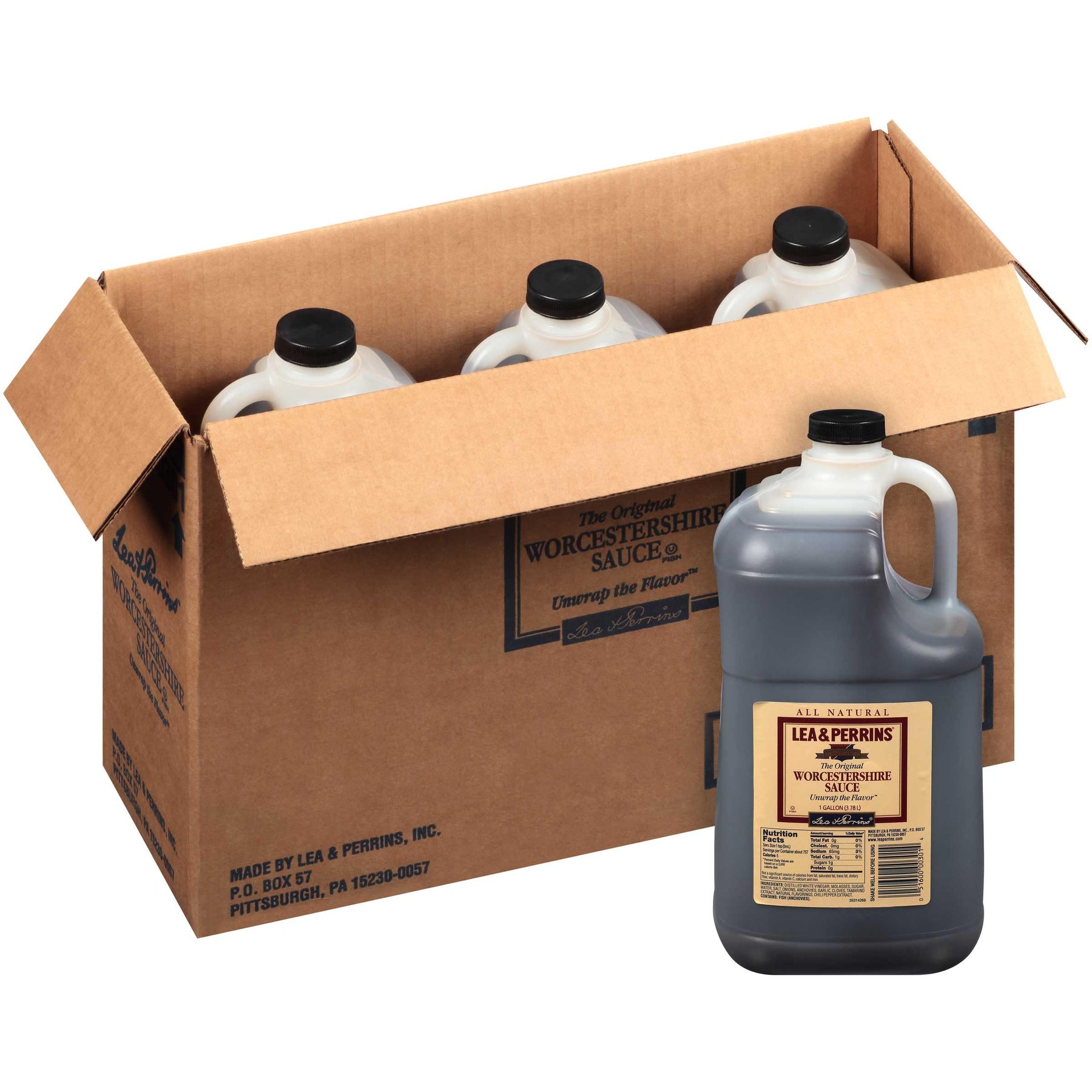 Lea & Perrins The Original Worcestershire Sauce, 1 Gallon (Pack of 3) view 2