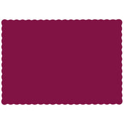 Hoffmaster 310524 Paper Placemat, 13-1/2" Length x 9-1/2" Width, Scalloped Edge, Burgundy (Case of 1000)