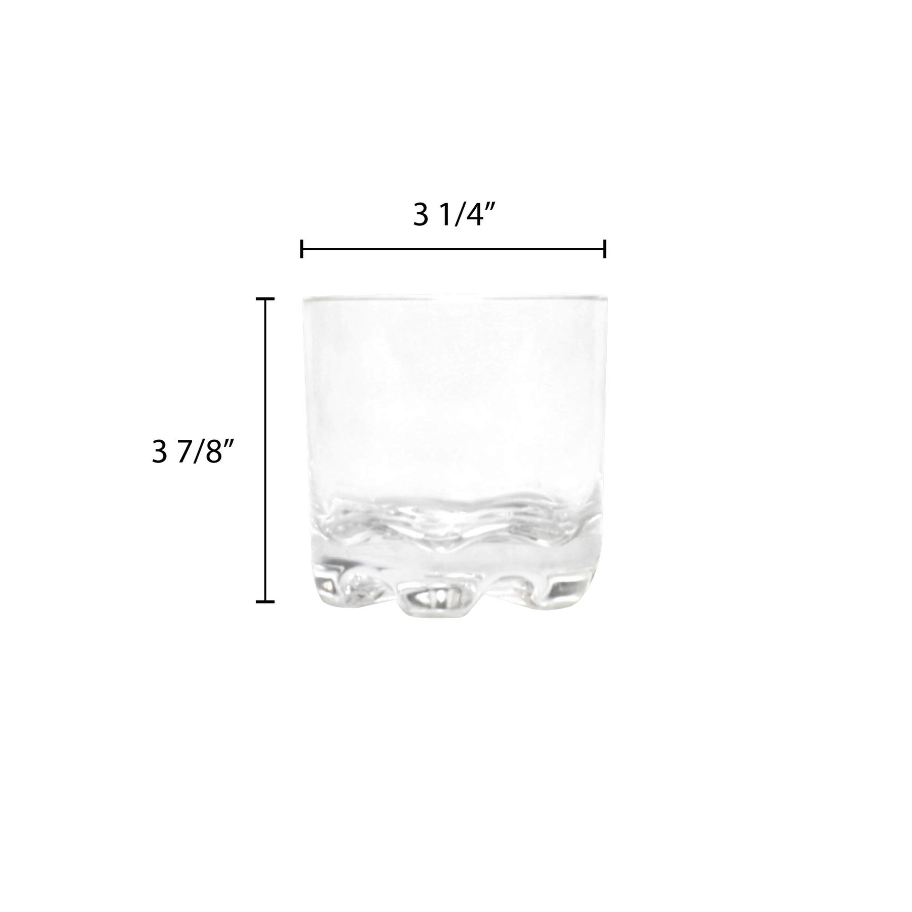Thunder Group 12 oz rock glass, heavy base, stackable, polycarbonate, clear, comes in each view 2