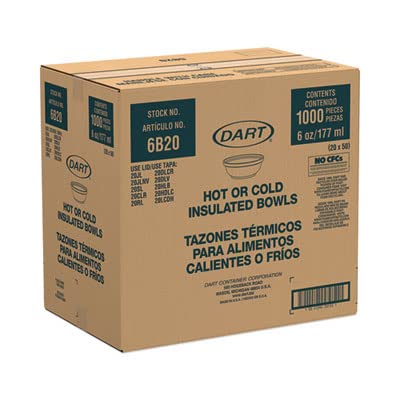 Dart 6B20 6 oz Squat Foam Bowl (Case of 1000) White view 3