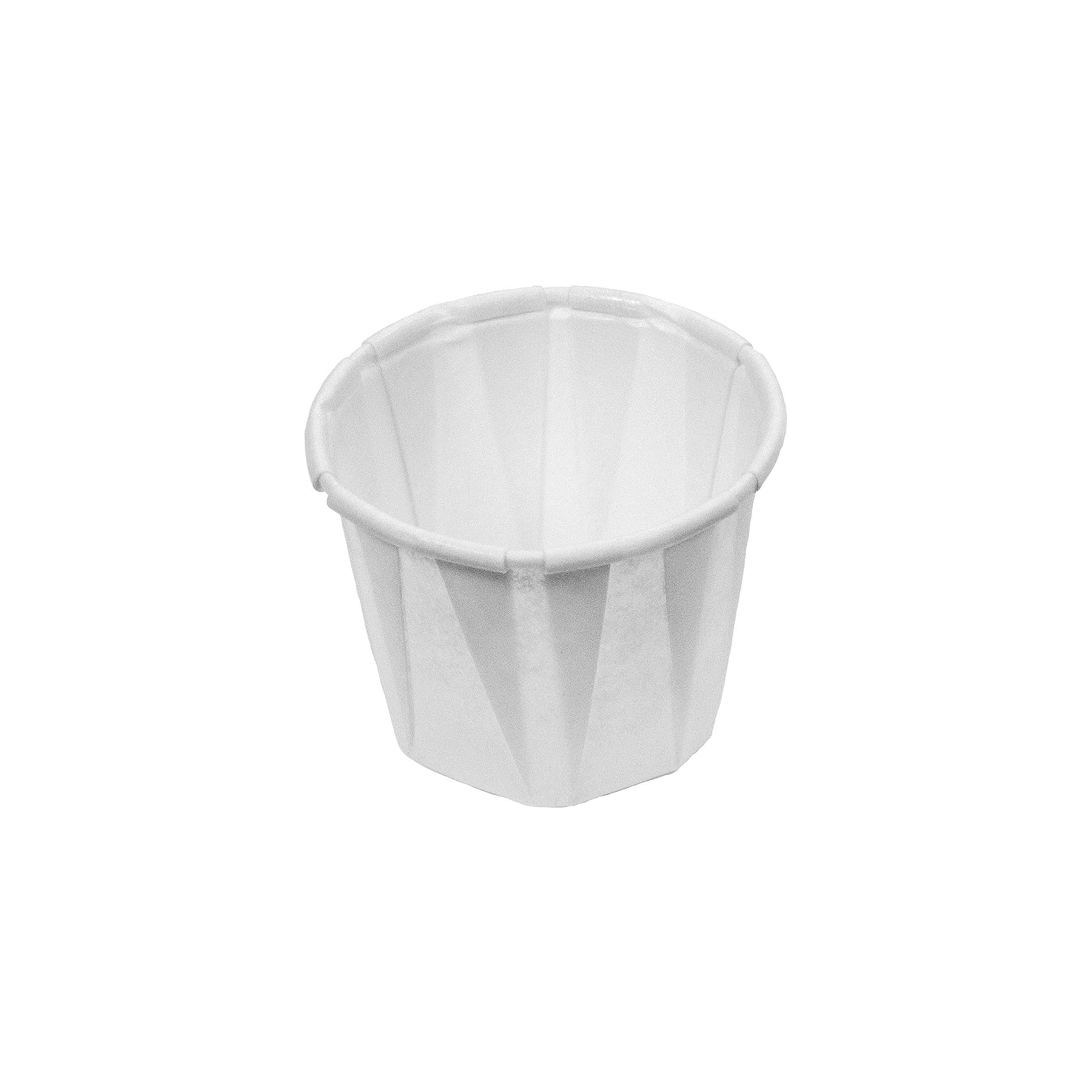 Genpak F075 Squat Paper Portion Cup, .75oz, White, Bag of 250 (Case of 20 Bags)