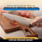 Dexter-Russell S145-10PCP 10-Inch Chef’s Knife, Sani-Safe Series Professional Kitchen Knife, High-Carbon Stainless Steel DEXSTEEL Blade, Textured White Polypropylene Handle, Heavy-Duty Chef Knife view 7