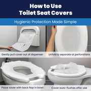 HOSPECO Discreet Seat Half-Fold Toilet Seat Covers, 14.25 X 16.5, White, 250/pack, 20 Packs/carton view 3