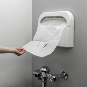 HOSPECO Discreet Seat Half-Fold Toilet Seat Covers, 14.25 X 16.5, White, 250/pack, 20 Packs/carton view 7