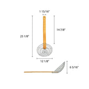Thunder Group Galvanized Bamboo Handled Skimmer, 12-Inch, Coarse Mesh view 2