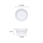 Thunder Group Nustone white melamine dinnerware collection 2.875 inch - 2.5 oz sauce cup/ramekin, comes in dozen view 2