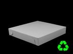 Boxit Lock Corner One Piece White Bakery Box, 8 x 8 x 2.5 inch - 250 per case.
