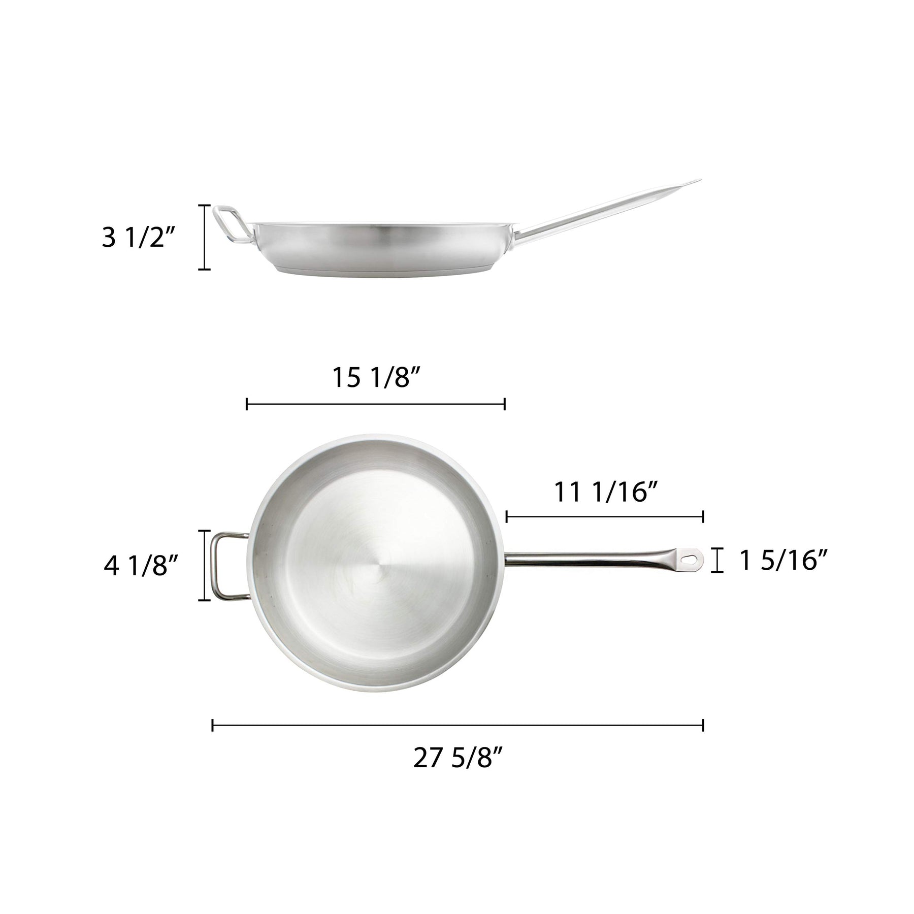 Thunder Group Stainless Steel Fry Pan, 14-Inch view 2