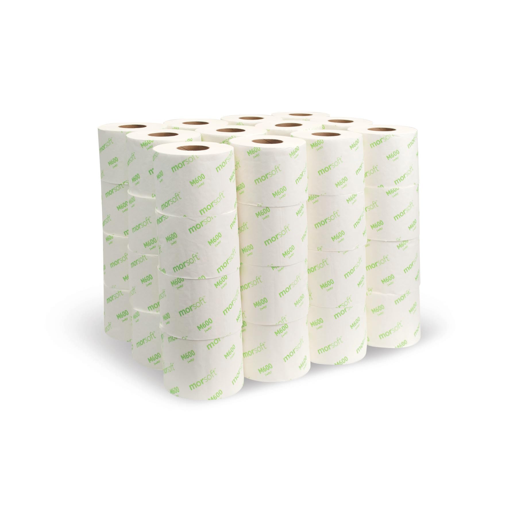 Morsoft by Morcon M600 Bath Tissue, 2-Ply, 3.9 x 3.75in., 600 sheets per roll, 48 Count view 2