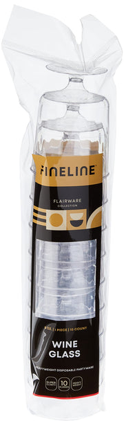 Fineline Settings Flairware Clear 8 oz. One Piece Wine Glass 240 Pieces view 3