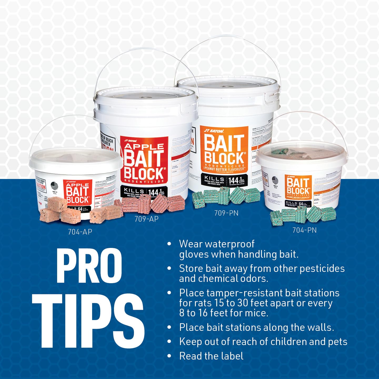 JT Eaton Bait Block Peanut Butter Flavor Rodenticide – 9 lb. Pail – Effective Rodent Control Bait Blocks – Long-Lasting and Easy to Use view 4