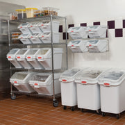 Rubbermaid Commercial Products ProSave Shelf Food Ingredient Bin with Scoop 40-Cup White Kitchen Food Storage Sugar/Grains/Rice/Baking Supplies view 5
