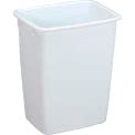 Rubbermaid FG2806TPWHT 36 Quart White Open Wastebasket view 4