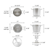 Thunder Group Stainless Steel Pasta Cooker, 20-Quart view 2