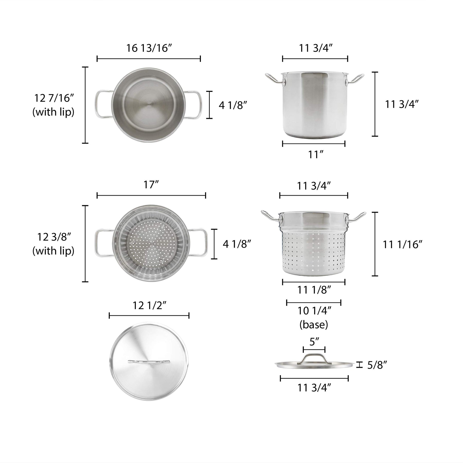 Thunder Group Stainless Steel Pasta Cooker, 20-Quart view 2