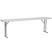 Flash Furniture 8 ft Plastic Folding Training Table, Granite White