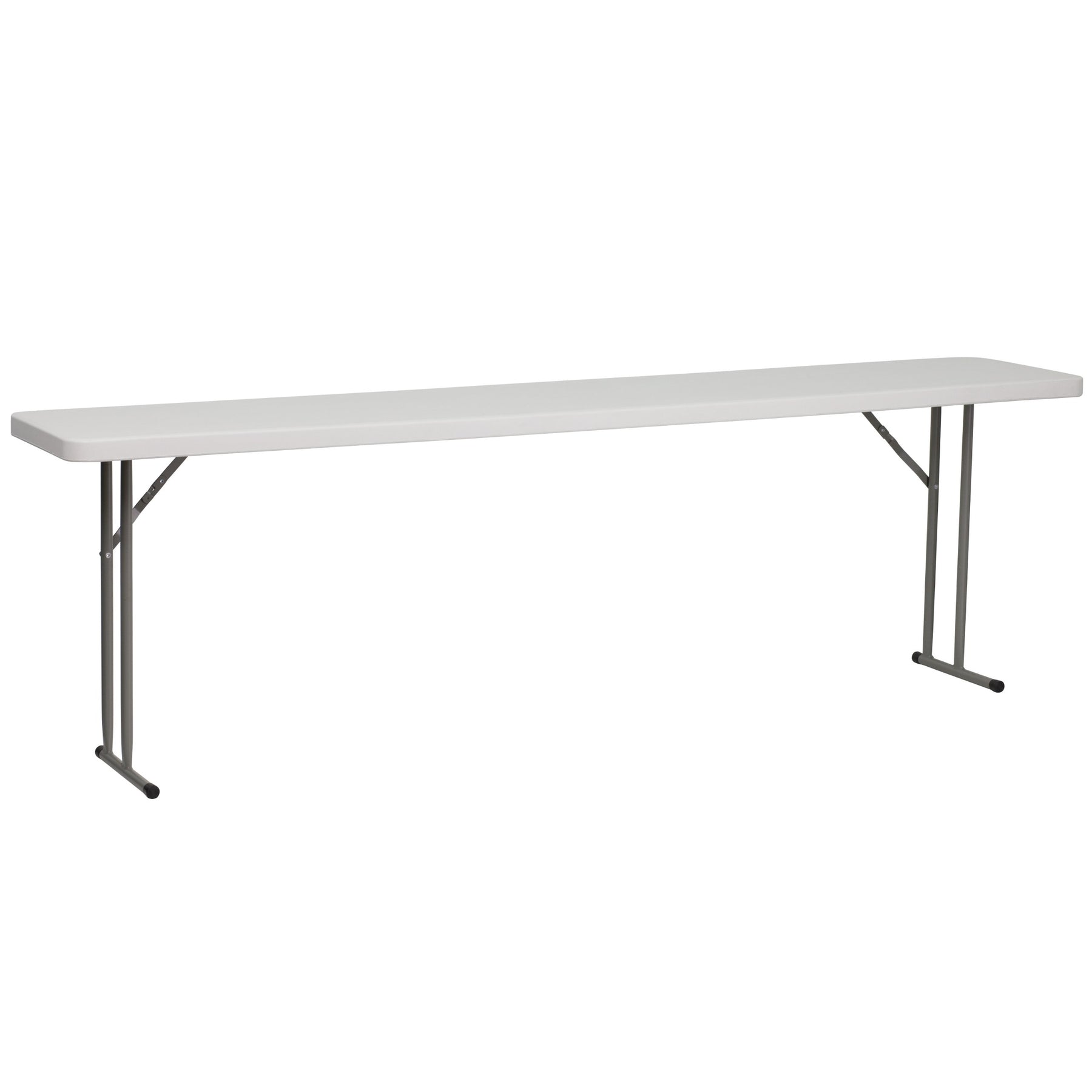 Flash Furniture 8 ft Plastic Folding Training Table, Granite White