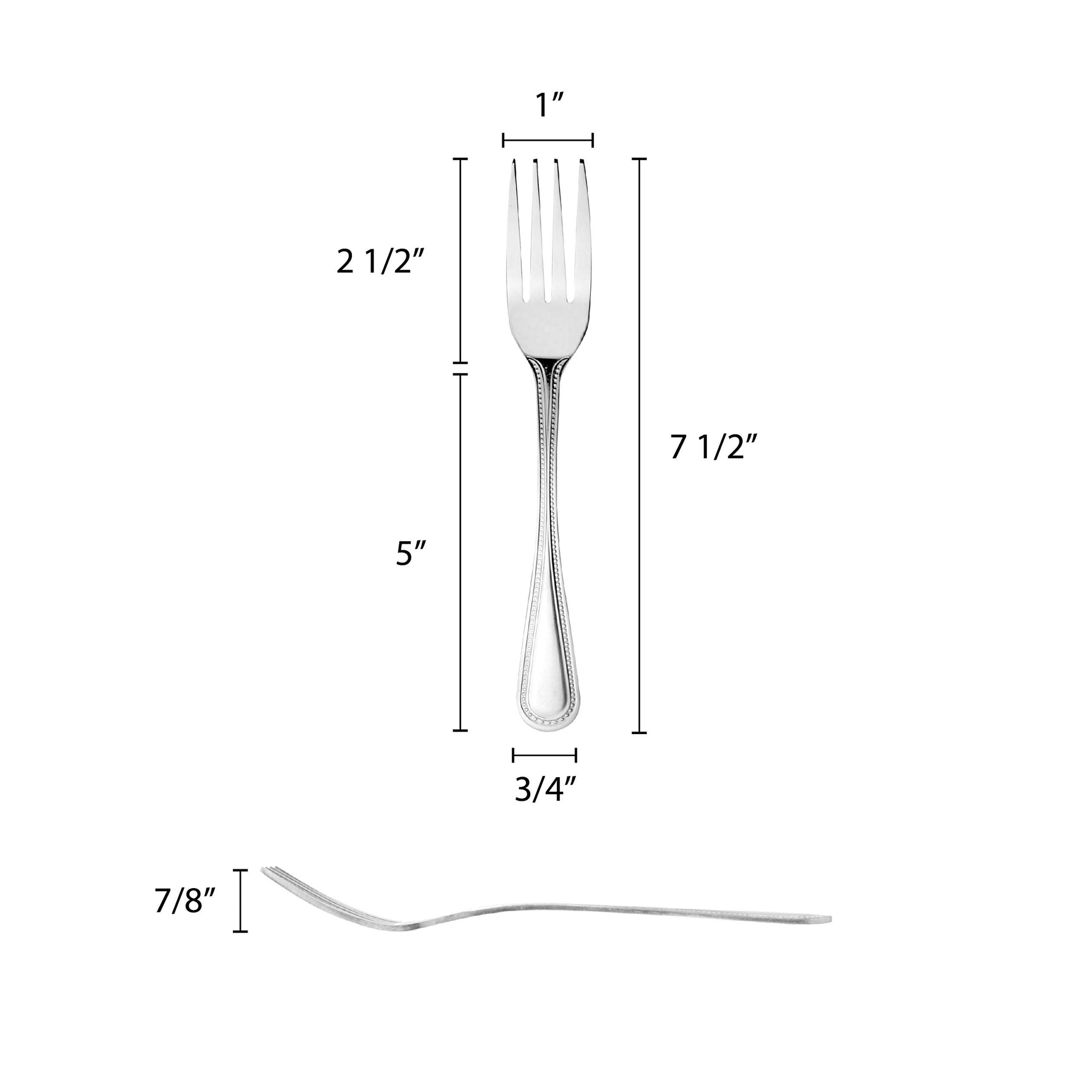 Thunder Group Flatware-Jewel stainless steel dinner fork, comes in dozen view 2