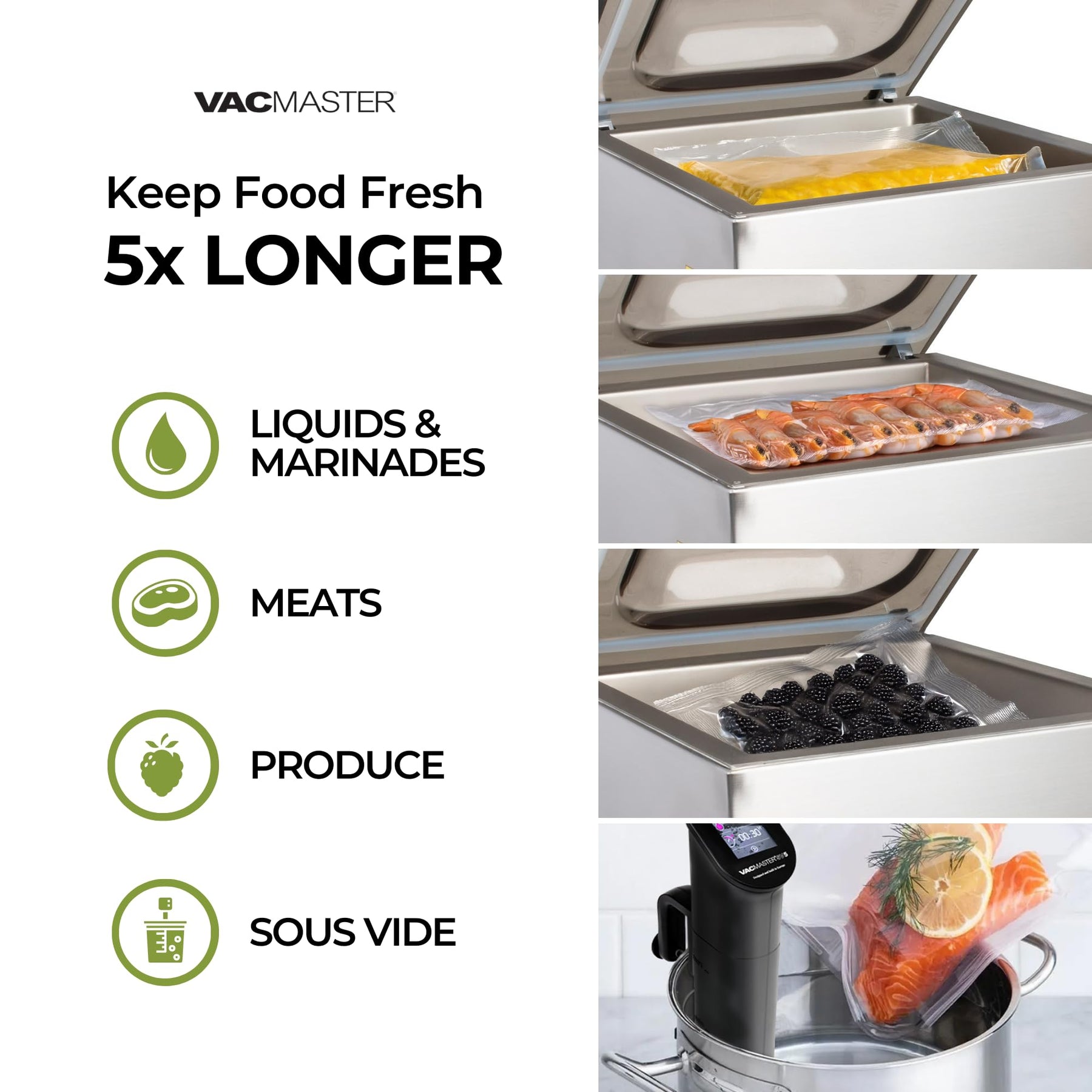 VacMaster VP320 Chamber Vacuum Sealer – Commercial Vacuum Sealer Machine for Food with 1/2 HP Oil Pump, 16” Seal Bar for Bags up to 16” x 18”, Food Vacuum Sealer for Sous Vide, Liquids & Meat view 4