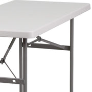 Flash Furniture Kathryn 4-Foot Granite White Plastic Folding Table view 7