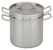 Royal Industries Double Boiler with Lid, 20 qt, 11.8" x 11.4" HT, Stainless Steel, Commercial Grade - NSF Certified