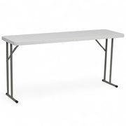 Flash Furniture 5 ft Plastic Folding Training Table, Granite White