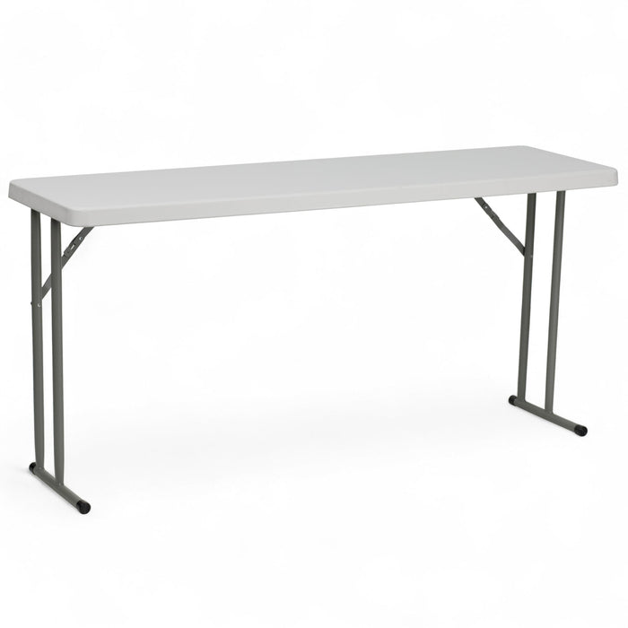 Flash Furniture 5 ft Plastic Folding Training Table, Granite White