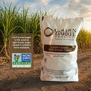 Golden Barrel Dark Brown Sugar, 50 lb Bulk Size, Rich Molasses Cane Sugar for Baking, Sauces & Food Service view 2