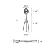 Excellanté 1.5-Ounce Stainless Steel Ambidextrous Scoop, Oval Shape 0.8125 by 2.5-Inch view 2