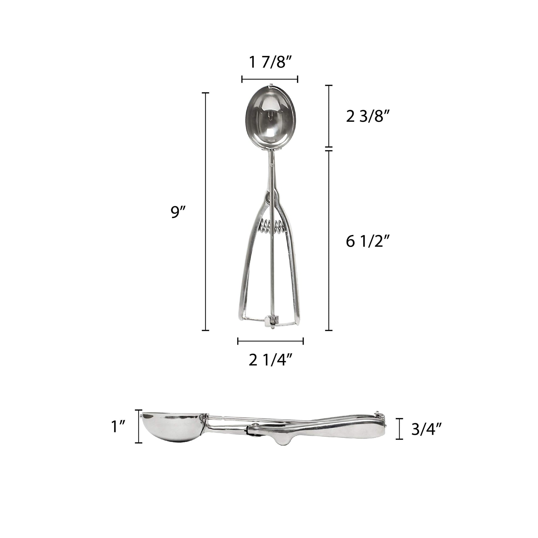 Excellanté 1.5-Ounce Stainless Steel Ambidextrous Scoop, Oval Shape 0.8125 by 2.5-Inch view 2