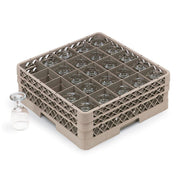 Vollrath Traex (TR6BB) Full Size Glass and Stemware Rack (25-Compartment, Beige)