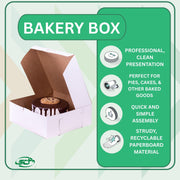SCT White One-Piece Non-Window Bakery Boxes, 8 x 5 x 3, White, Paper, 250/Carton view 3