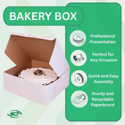 SCT White One-Piece Non-Window Bakery Boxes, 12 x 12 x 5, White, Paper, 100/Carton view 3