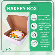 SCT White One-Piece Non-Window Bakery Boxes, 14 x 14 x 6, White, Paper, 50/Carton view 3